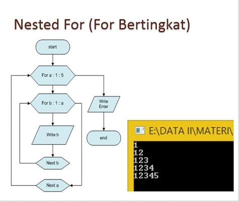 Contoh Flowchart for Loop に対する画像結果