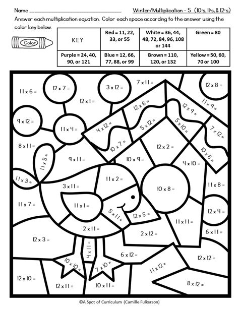 Multiplication Coloring Pages 4th Grade に対する画像結果