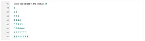 Image result for How to Print a Number Triangle Python