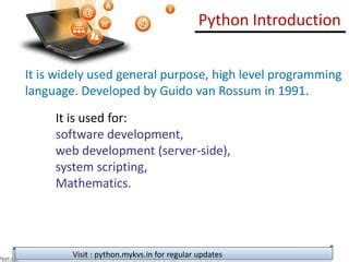 Image result for Getting Started History of Python PDF