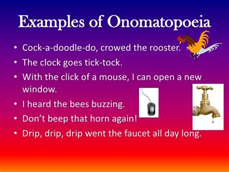Onomatopoeia Poetry Examples に対する画像結果