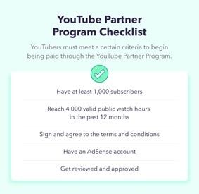 Toradh íomhá ar YouTube Partnership Program Sign Up