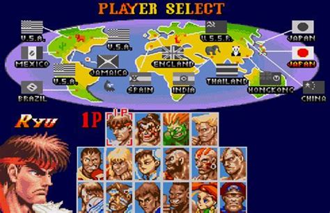 Image result for Street Fighter 2 Character Select