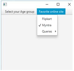 Menubar JavaFX に対する画像結果