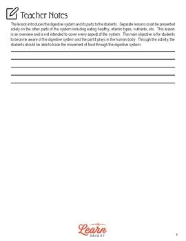 Digestive System Lesson Plan 6 に対する画像結果