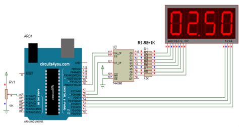 4 Row 7-Segment Display with Arduino に対する画像結果