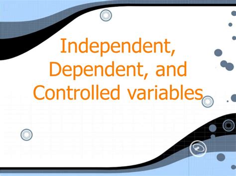 Image result for Control Independent Dependent Variable