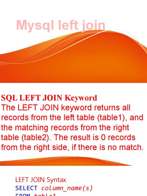 Résultat d’images pour Left Join Right Join MySQL