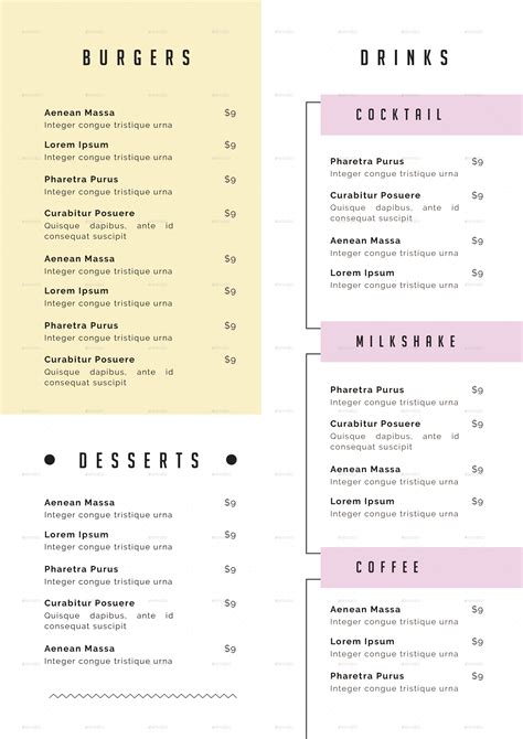 Image result for Simple Restaurant Menu Design