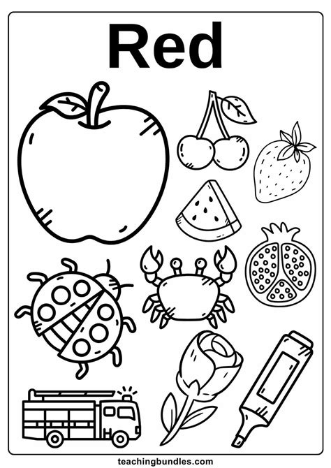 Image result for Color Red Color Sheets