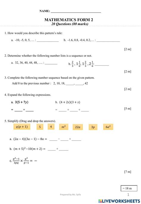 Image result for Form 2 Maths Topics