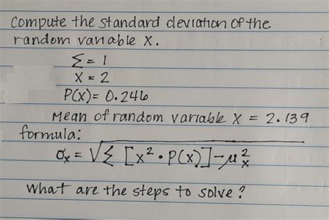 Image result for Standard Deviation of Random Variable