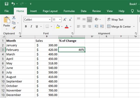 Image result for Excel Percentage Formulas List