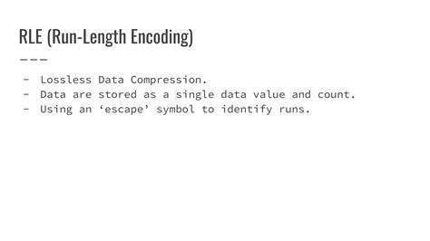 Image result for Run-Length Encoding
