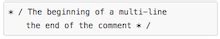 Image result for An Example of Mutli Line Comment