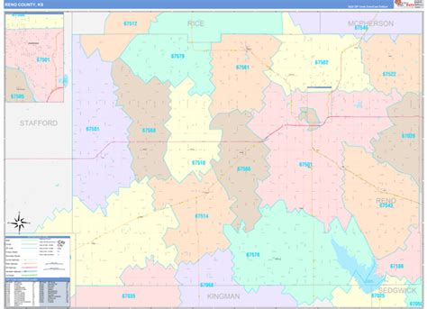 Image result for Reno County Kansas Zip Code Map