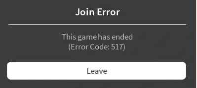 Roblox Error Code 517 に対する画像結果