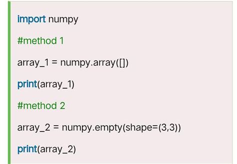 Image result for Empty Array in Python Numpy