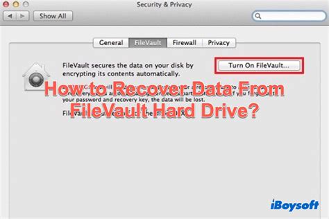 Toradh íomhá ar M1 Mac FileVault Recovery Window