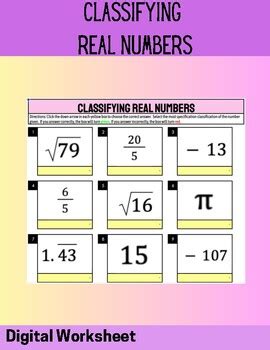 Classify Numbers Worksheet に対する画像結果