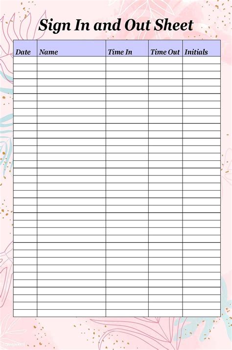 File Sign Out Sheet に対する画像結果