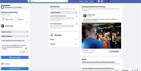Toradh íomhá ar Go Live On Facebook On Computer