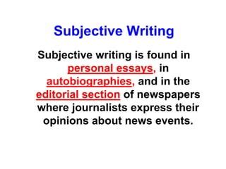 Subjective Paragraph Examples に対する画像結果