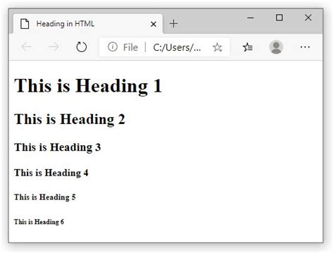 Toradh íomhá ar How to Make a HTML Heading