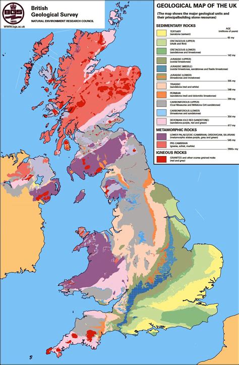 Toradh íomhá ar Geological Map of Great Britain