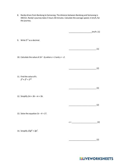 Toradh íomhá ar Numbers and Algebra Lesson