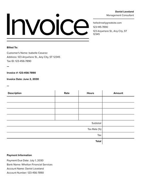 Toradh íomhá ar Invoice Simple Demo