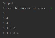 Afbeeldingsresultaten voor How to Print a Number Triangle Python