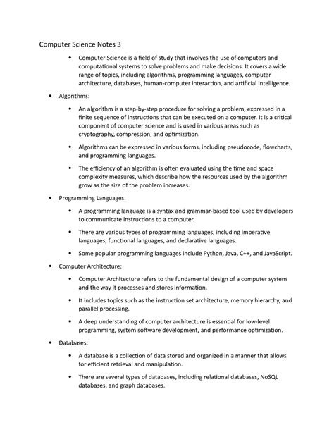 Afbeeldingsresultaten voor Computer Science Notes