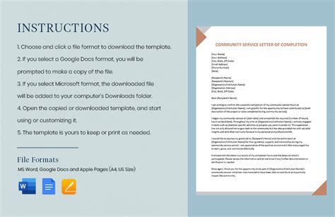 Image result for Completion Letter Format Community Service