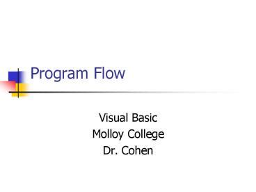 Program Flow Presentation に対する画像結果
