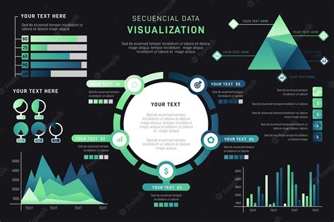 Premium Vector | Gradient data visualization infographic