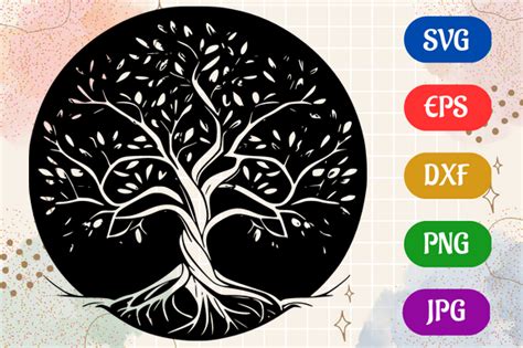 Toradh íomhá ar SVG Tree of Life Decals
