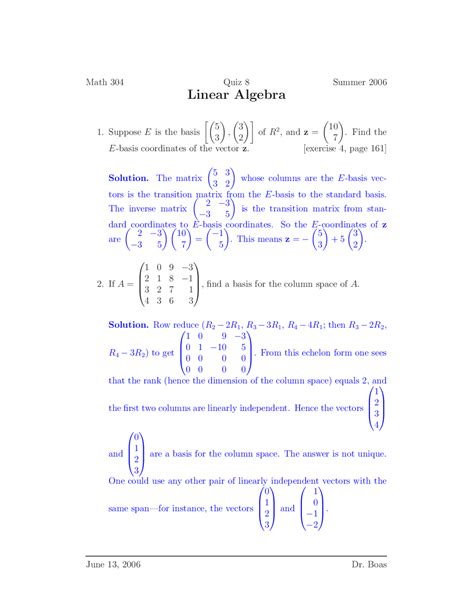 Image result for Lecture 18 Linear Algebra Math 304