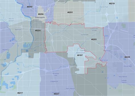 Résultat d’images pour Zip Code Map 46280