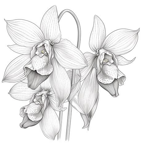 Image result for Orchid Flower Coloring Pages