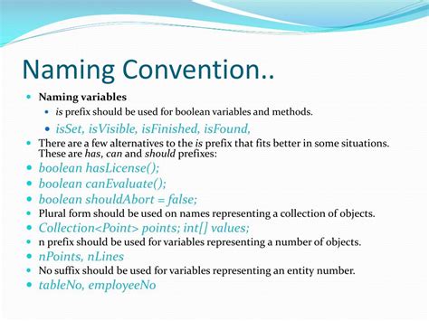 Naming Convention in Java Table に対する画像結果