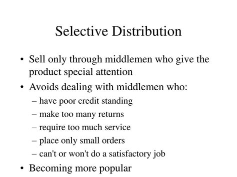 Image result for Example of Selective Distribution
