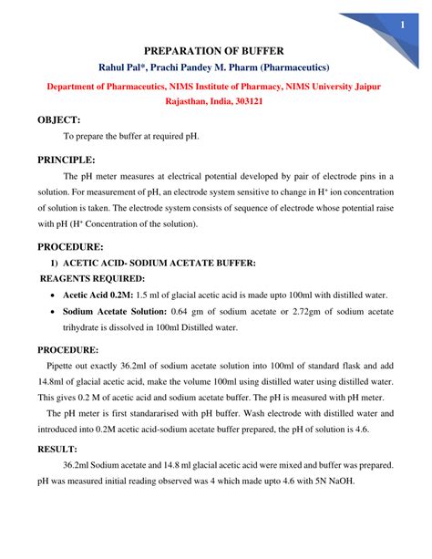 Image result for Lab Precautions While Preparing Buffe Solution