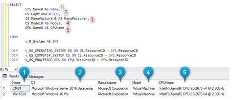 SCCM Query Model に対する画像結果