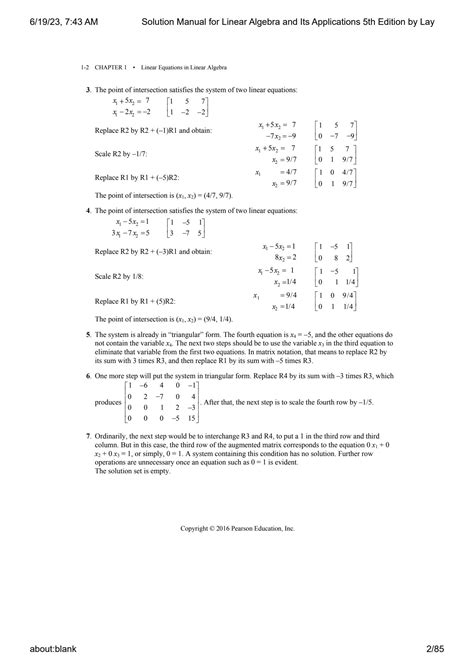 Image result for Purdue Intro Linear Algebra Textbook 5th Edition PDF Lay
