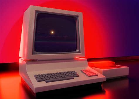 Image result for Retro Computer Desk