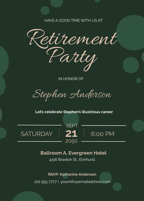 Toradh íomhá ar Downloadable Retirement Party Invitations