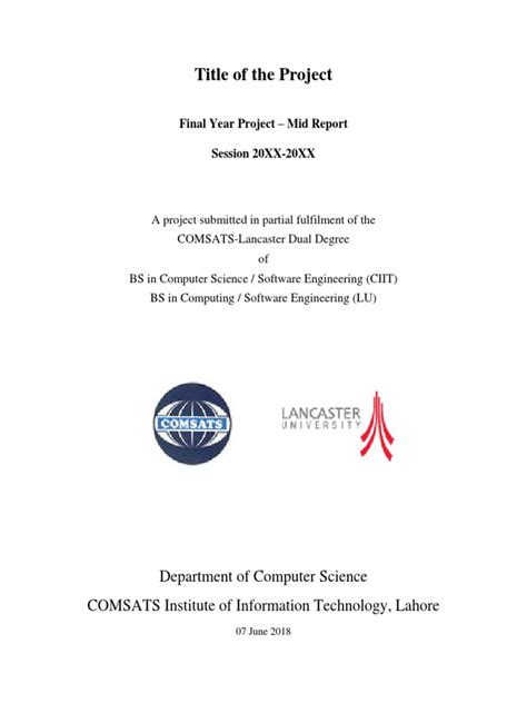 Image result for Computer Science Project Title Page