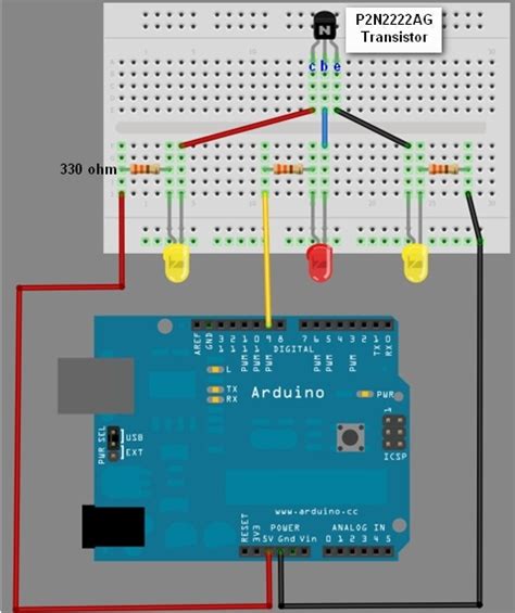 Toradh íomhá ar Transistor as a Switch Arduino