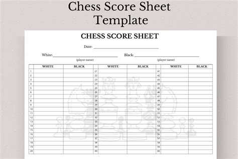 Image result for Chess Recording Sheet PDF